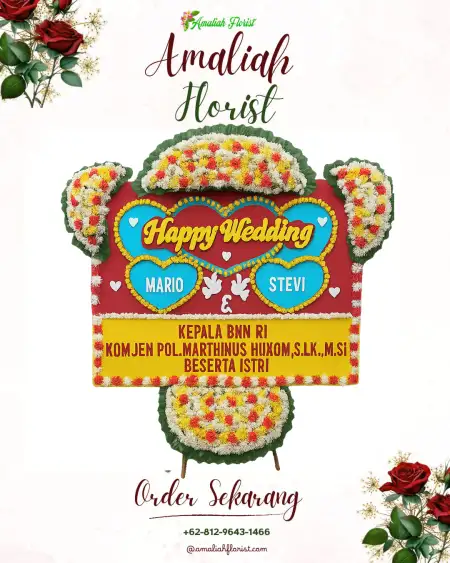 Papan Bunga Pernikahan Juata Kerikil